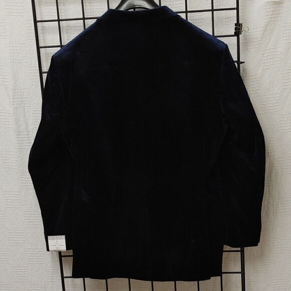 MEN'S VINCI SAPPHIRE BLUE LUXURIOUS VELVET SPORT JACKET. - Picture 8 of 9